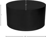 Cylinder Matte Black Coffee Table from Meridian - Luna Furniture