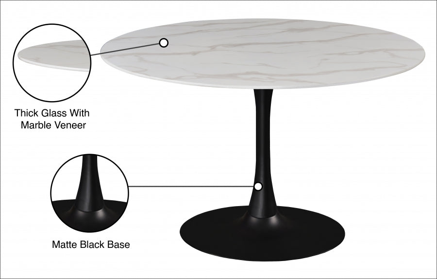 Tulip Matte 48" Dining Table from Meridian - Luna Furniture