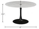 Tulip Matte 48" Dining Table from Meridian - Luna Furniture