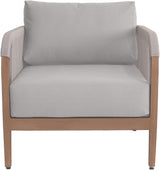 Maui Water Resistant Fabric Outdoor Patio Chair Grey from Meridian - Luna Furniture