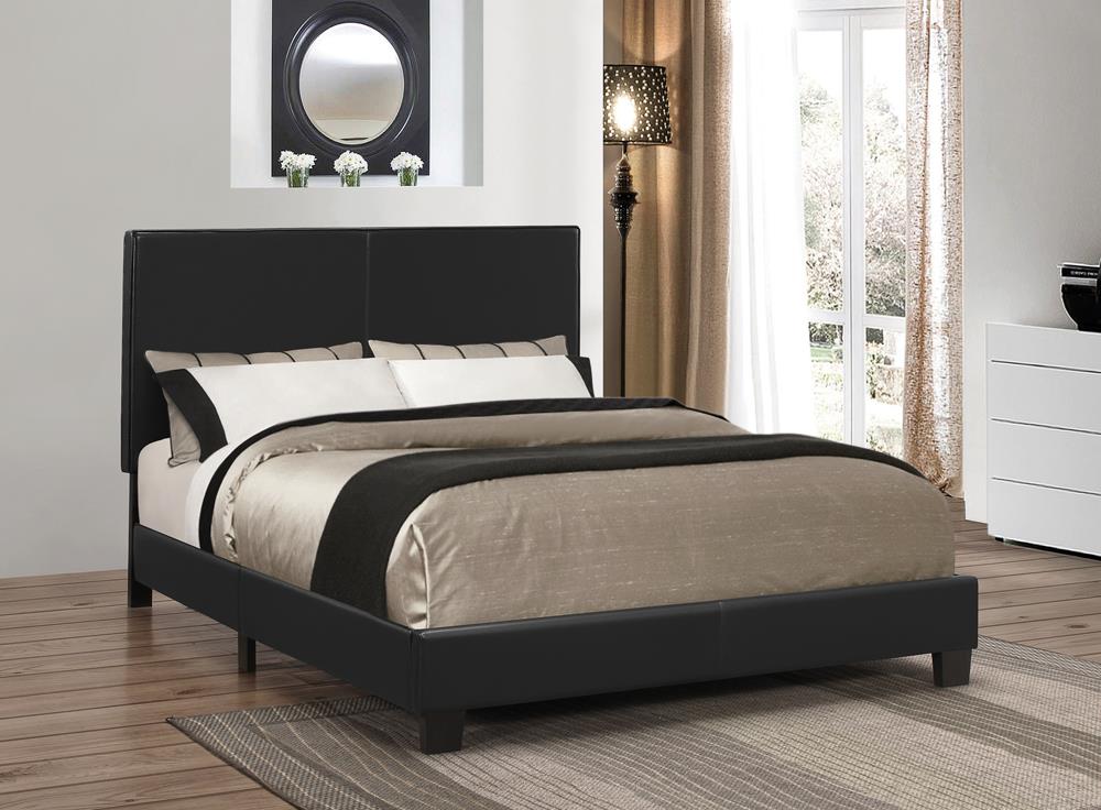 Mauve Bed Upholstered Queen Black from Coaster - Luna Furniture