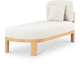 Maybourne Boucle Fabric Chaise / Bench Cream from Meridian - Luna Furniture