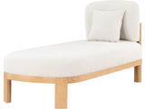 Maybourne Boucle Fabric Chaise / Bench Cream from Meridian - Luna Furniture