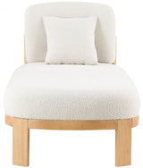 Maybourne Boucle Fabric Chaise / Bench Cream from Meridian - Luna Furniture