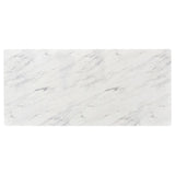 Mayer Faux White Marble/Gunmetal Rectangular Dining Table from Coaster - Luna Furniture