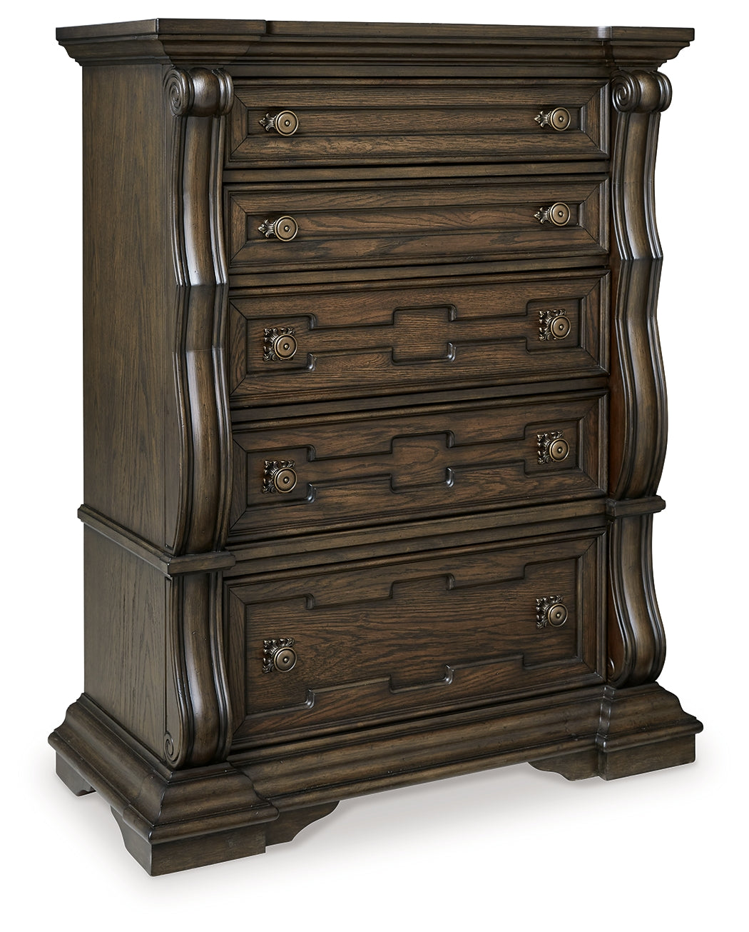 Maylee Dark Brown Chest of Drawers - B947-46 - Luna Furniture