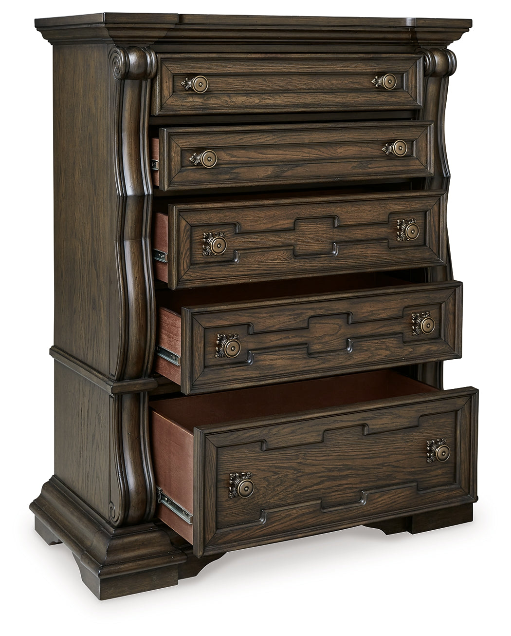 Maylee Dark Brown Chest of Drawers - B947-46 - Luna Furniture