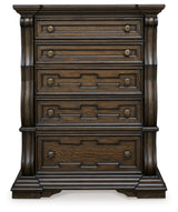 Maylee Dark Brown Chest of Drawers - B947-46 - Luna Furniture