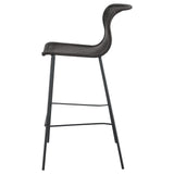 McKinley Brown/Sandy Black Upholstered Bar Stools with Footrest, Set of 2 from Coaster - Luna Furniture