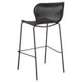 McKinley Brown/Sandy Black Upholstered Bar Stools with Footrest, Set of 2 from Coaster - Luna Furniture