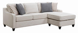 Mcloughlin Upholstered Sectional Platinum from Coaster - Luna Furniture