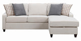 Mcloughlin Upholstered Sectional Platinum from Coaster - Luna Furniture