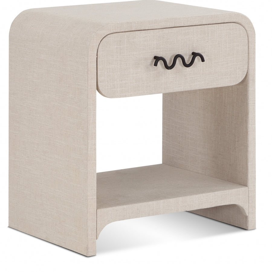 Medley Night Stand / Side Table Cream from Meridian - Luna Furniture