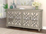 Melanie Antique White 4-Door Accent Cabinet from Coaster - Luna Furniture