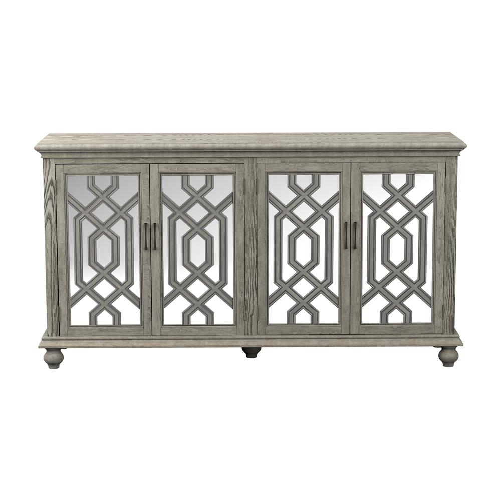 Melanie Antique White 4-Door Accent Cabinet from Coaster - Luna Furniture