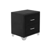 Melody 2-drawer Upholstered Nightstand Grey - 223382 - Luna Furniture