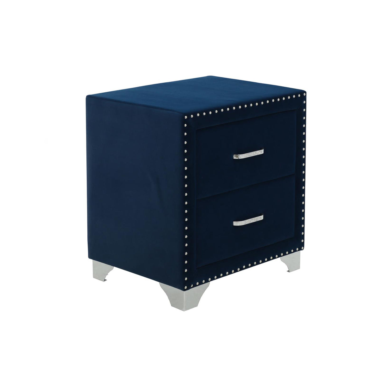 Melody 2-drawer Upholstered Nightstand Pacific Blue - 223372 - Luna Furniture