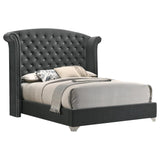 Melody Queen Wingback Upholstered Bed Grey - 223381Q - Luna Furniture