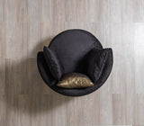 Michelle Black Velvet Chair from Nova Furniture - Luna Furniture