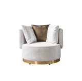 Michelle Ivory Velvet Chair - MICHELLE IV-CH - Luna Furniture