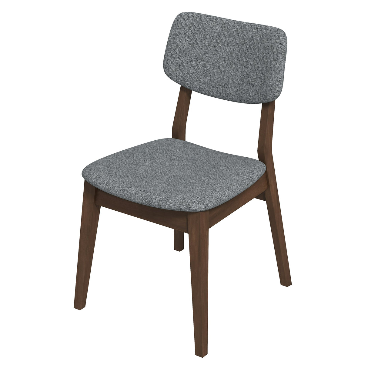 Mid-Century Modern Dark Grey Fabric Solid Back Side Chair (Set of 2) - AFC00028 - Luna Furniture