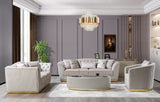 Milena Ivory Velvet Sofa & Loveseat - MILENAIV-SL - Luna Furniture