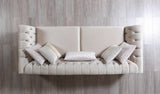 Milena Ivory Velvet Sofa & Loveseat - MILENAIV-SL - Luna Furniture