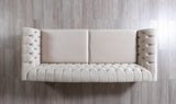 Milena Ivory Velvet Sofa & Loveseat - MILENAIV-SL - Luna Furniture