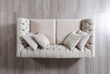 Milena Ivory Velvet Sofa & Loveseat - MILENAIV-SL - Luna Furniture