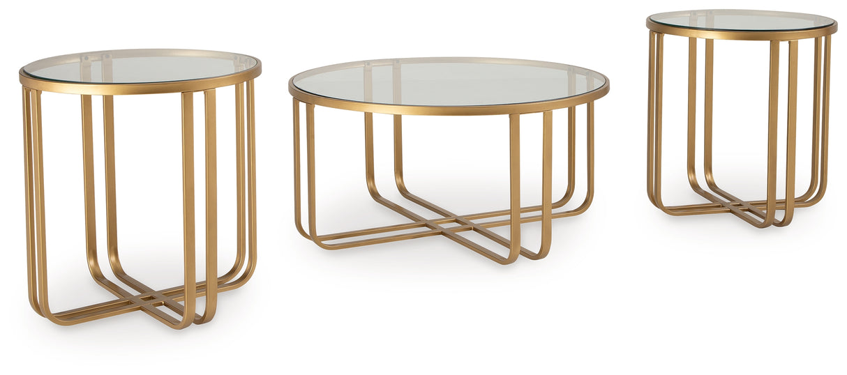 Milloton Gold Table from Ashley - Luna Furniture