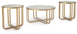 Milloton Gold Table from Ashley - Luna Furniture