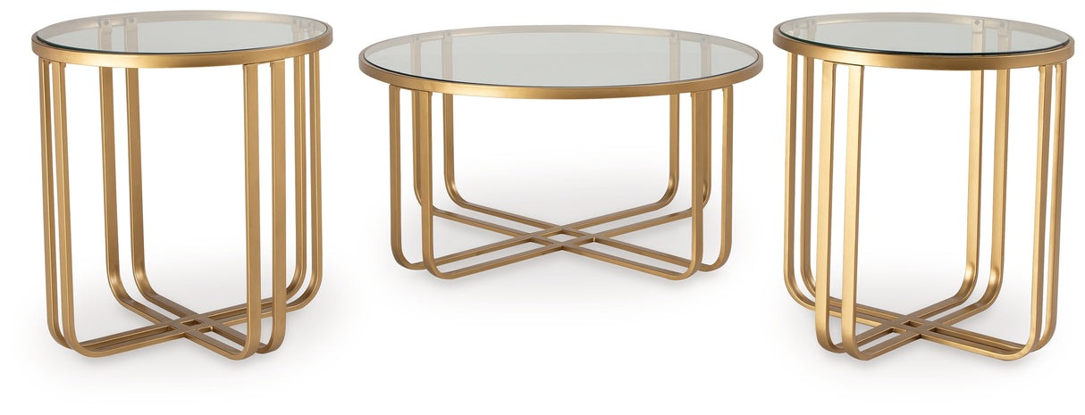 Milloton Gold Table from Ashley - Luna Furniture