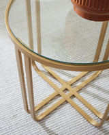 Milloton Gold Table from Ashley - Luna Furniture