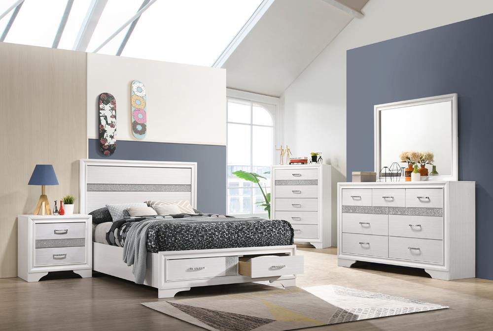 Miranda White 4-Piece Full Storage Bedroom Set from Coaster - Luna Furniture