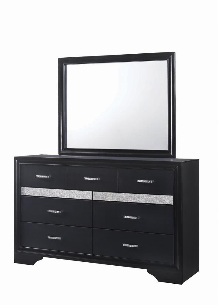 Miranda Black/Rhinestone 7-Drawer Dresser from Coaster - Luna Furniture