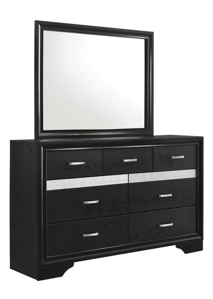 Miranda Black/Rhinestone 7-Drawer Dresser from Coaster - Luna Furniture