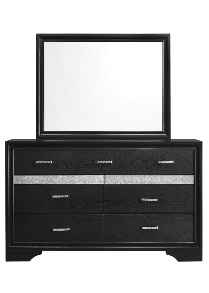 Miranda Black/Rhinestone 7-Drawer Dresser from Coaster - Luna Furniture