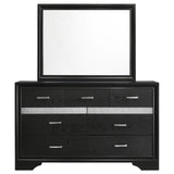 Miranda 7-drawer Dresser with Mirror Black and Rhinestone from Coaster - Luna Furniture