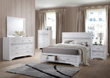 Miranda 7-drawer Dresser with Mirror White and Rhinestone from Coaster - Luna Furniture