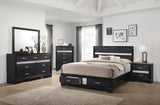 Miranda California King 2-Drawer Storage Bed Black from Coaster - Luna Furniture