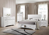 Miranda California King 2-Drawer Storage Bed White from Coaster - Luna Furniture