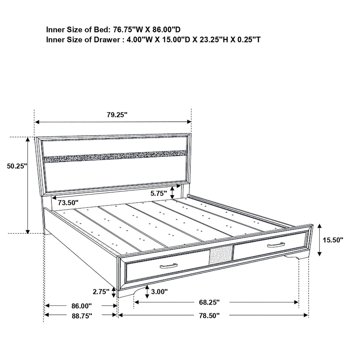 Miranda 4-Piece California King Platform Storage Bedroom Set from Coaster - Luna Furniture