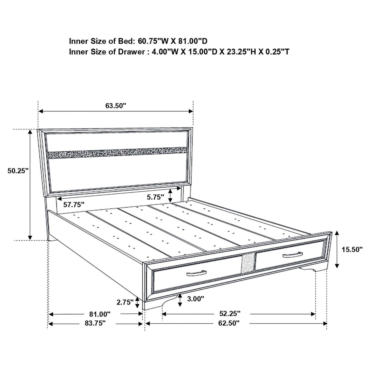 Miranda 4-Piece Queen Platform Storage Bedroom Set from Coaster - Luna Furniture