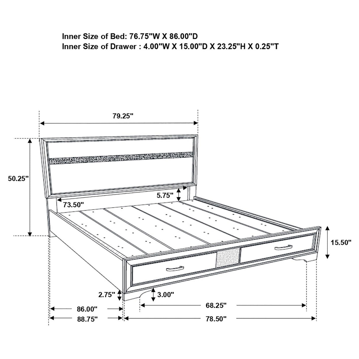 Miranda 4-Piece California King Platform Storage Bedroom Set from Coaster - Luna Furniture