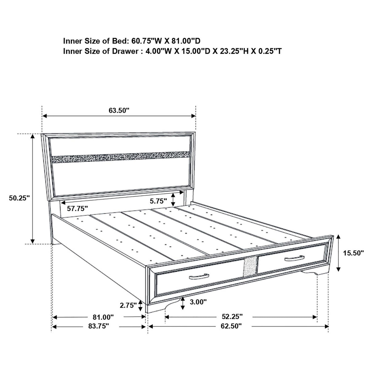 Miranda 5-Piece Queen Platform Storage Bedroom Set from Coaster - Luna Furniture