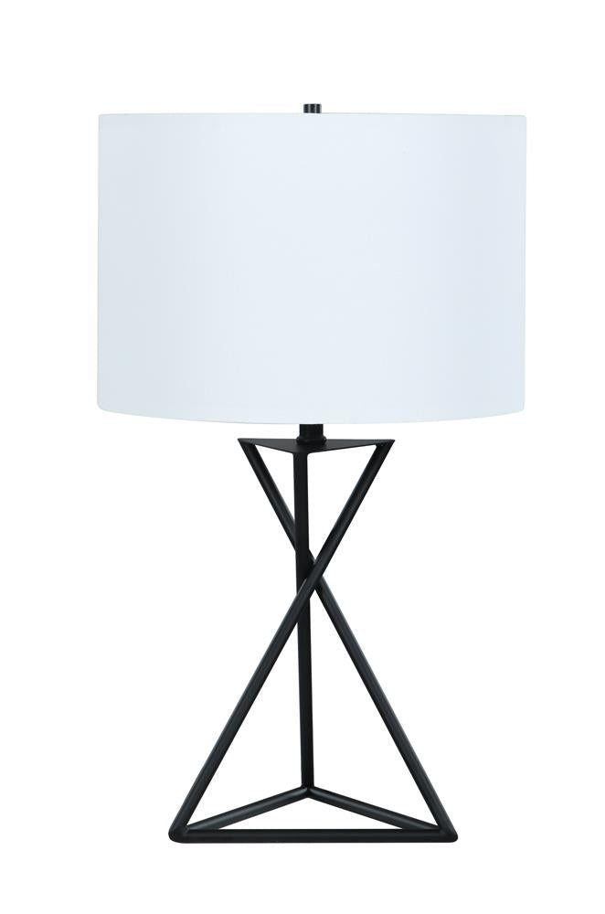 Mirio Drum Table Lamp White/Black from Coaster - Luna Furniture