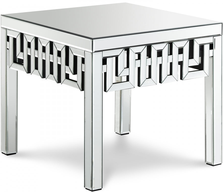 Aria Mirrored End Table from Meridian - Luna Furniture