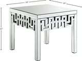 Aria Mirrored End Table from Meridian - Luna Furniture