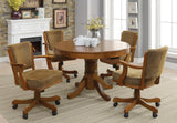 Mitchell 5-Piece Game Table Set Amber/Brown from Coaster - Luna Furniture