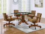 Mitchell 5-Piece Game Table Set Amber/Brown from Coaster - Luna Furniture